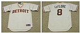 Tigers 8 Ron Leflore Gray 1976's Throwback Cool Base Jersey,baseball caps,new era cap wholesale,wholesale hats